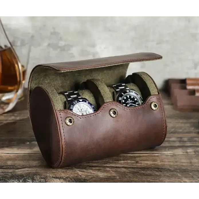 Étui 2 montres Tannage