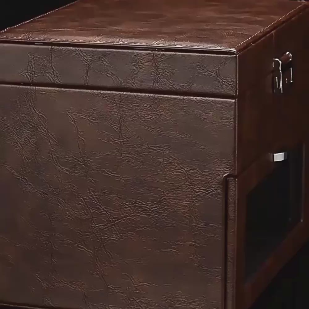 Vidéo du remontoir 10 montres Écrin Brun en fonctionnement